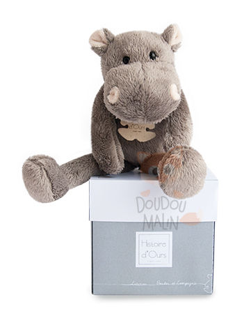  yoopy poopy baby comforter hippo brown 